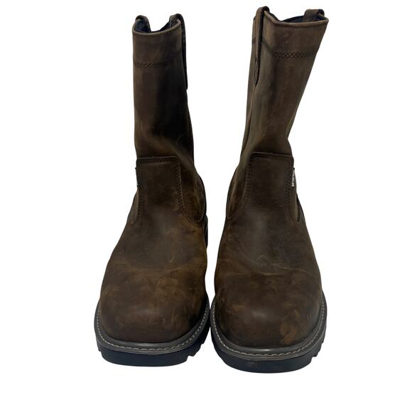 Wolverine Brown Leather Pull-On Work Boots Men’s 13 EW W10682 - Picture 2 of 16